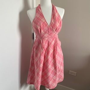 NWT Vineyard Vines Pink Plaid Halter Dress